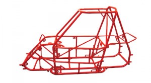 powder coated sprint car frame prepared by Snowflake Blast & Powdercoating